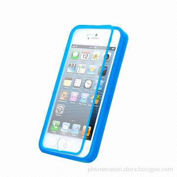 Flip TPU Case/Cover for iPhone 5, with Screen Protector